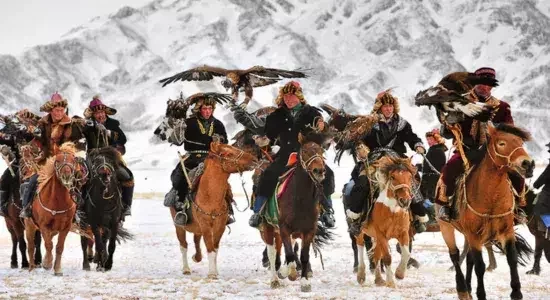 Golden Eagle Festival during mangolia Tour