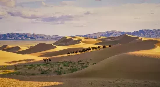 Scenic river landscape captured on a Mongolia tour